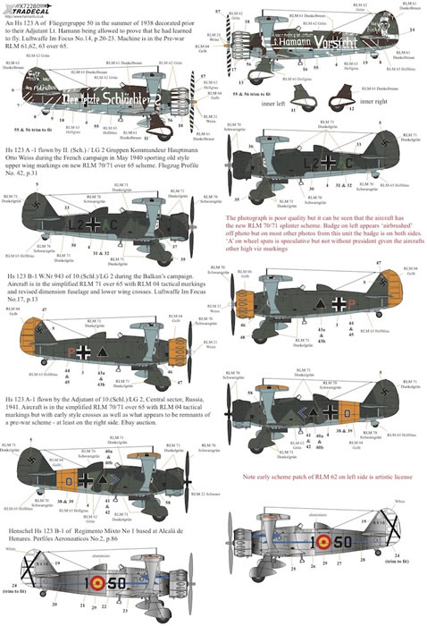 Xtradecal Item No X481 Henschel Hs 123 A 1 B 1 Review By Brett Green