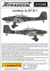 Xtradecal Item No. X72249 - Junkers Ju 87 B-1 Decal Review by Mark Davies: Image
