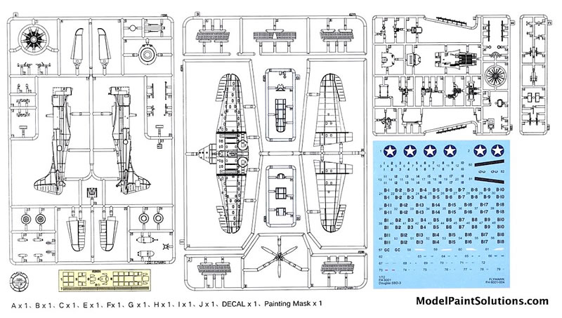 Flyhawk FH6001 1/72 Douglas SBD-3 Dauntless - Kit Modello Aereo Non Assembato