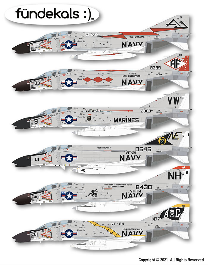 fundekals 1/48 F-4B Phantom II Decal Preview