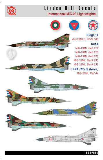 Linden Hills Decals 1/32 scale International MiG-23 Lightweights Review ...