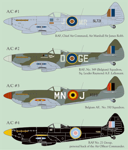 Lifelike Decals Item No. 32-010 - Supermarine Spitfire Mk.XVIe Part 1 ...