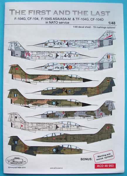 Armycast ACD 48 003 # - F-104 Decals Review by Marcus Thornley