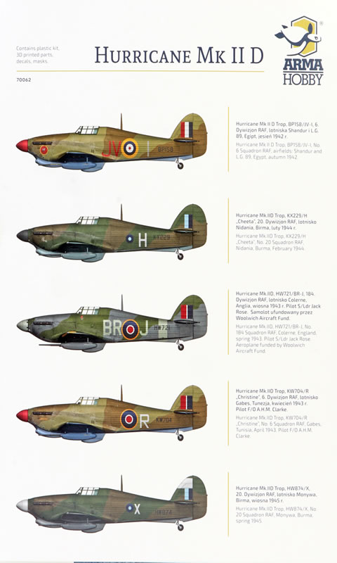 New Arma Hobby 1/72 scale kit announced – Hurricane Mk IIb