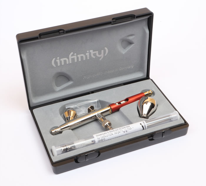 Harder & Steenbeck Infinity X CR Plus 0.15mm Airbrush With 5ml Cup Suction  Feed for sale online